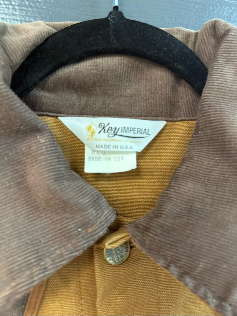 Men's Brown Canvas Field Jacket with Quilted Yoke - Classic Outdoor Style